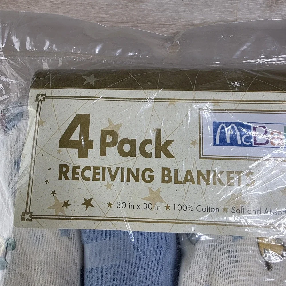 McBaby Receiving Blankets 4 Pack 30 